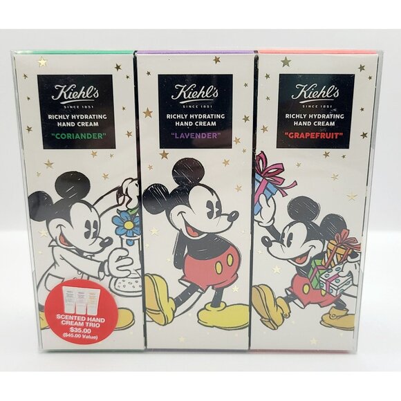 Disney Kiehls Richly Hydrating Hand Cream Trio Grapefruit Lavender Coriander New - Picture 1 of 6